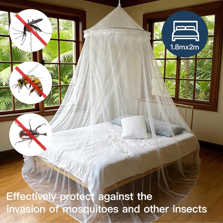Moskitonetz Reise Mosquito Netz Bett 60 x 250 x 1100cm Feines Netz Mückennetz Bett mit Haken und Auf