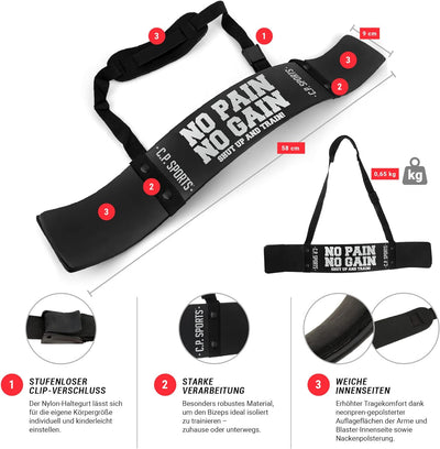 C.P. Sports Arm Blaster für Bodybuilding, Kraftsport & Gewichtheben - Bizepstrainer, Trizeps Bomber