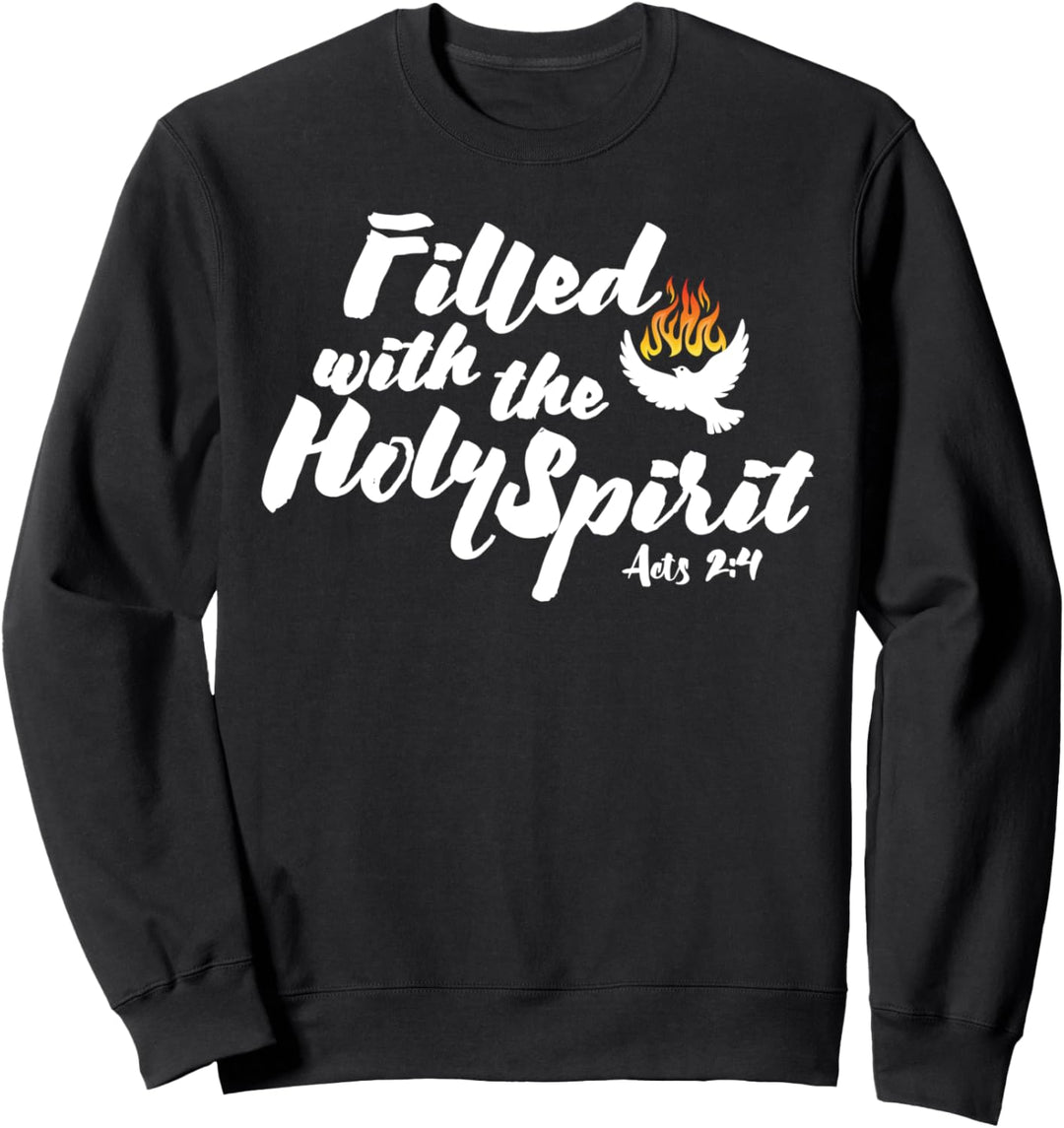 Zungen der Feuerflamme Holy Spirit Acts Pfingsttaube Sweatshirt