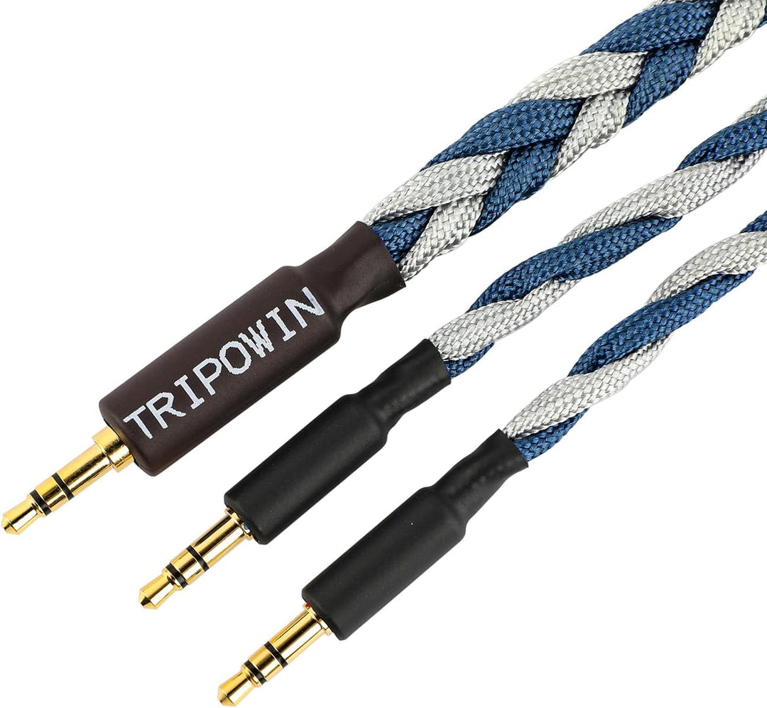 LINSOUL Tripowin GranVia Upgraded OFC hohe Reinheit Kopfhörer Audio Ersatzkabel, Dual 3.5mm Stecker