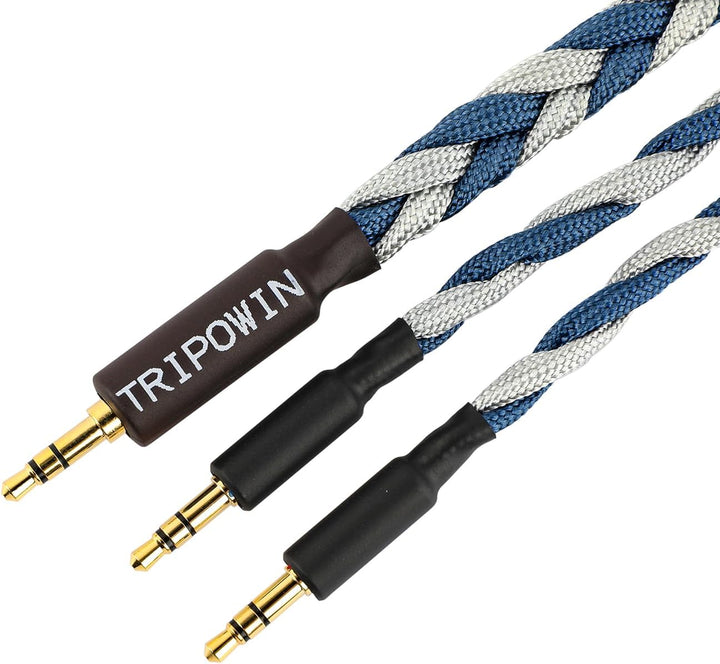 LINSOUL Tripowin GranVia Upgraded OFC hohe Reinheit Kopfhörer Audio Ersatzkabel, Dual 3.5mm Stecker