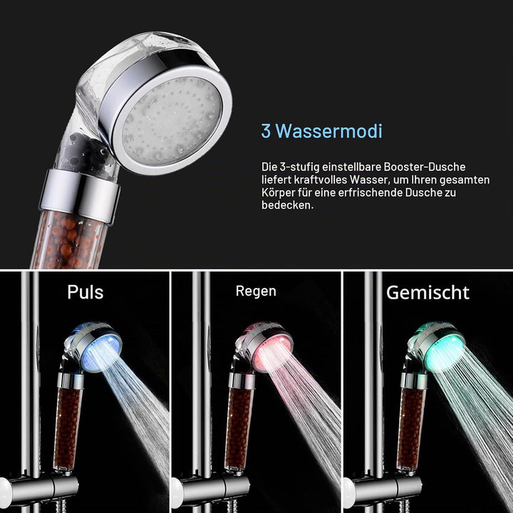 Comely Led Handbrause Duschkopf, LED Handbrause mit Farbwechsel Duschkopf LED Temperatur Gesteuert m