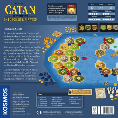 KOSMOS 682750 CATAN - Entdecker & Piraten, Erweiterung zu CATAN - Das Spiel, Familienspiel für 3-4 P