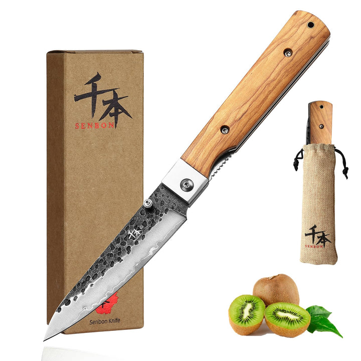 SENBON 440 Geschmiedeter Edelstahl Camping Peeling Blade Scharfe japanisches stil Faltende Tragbare