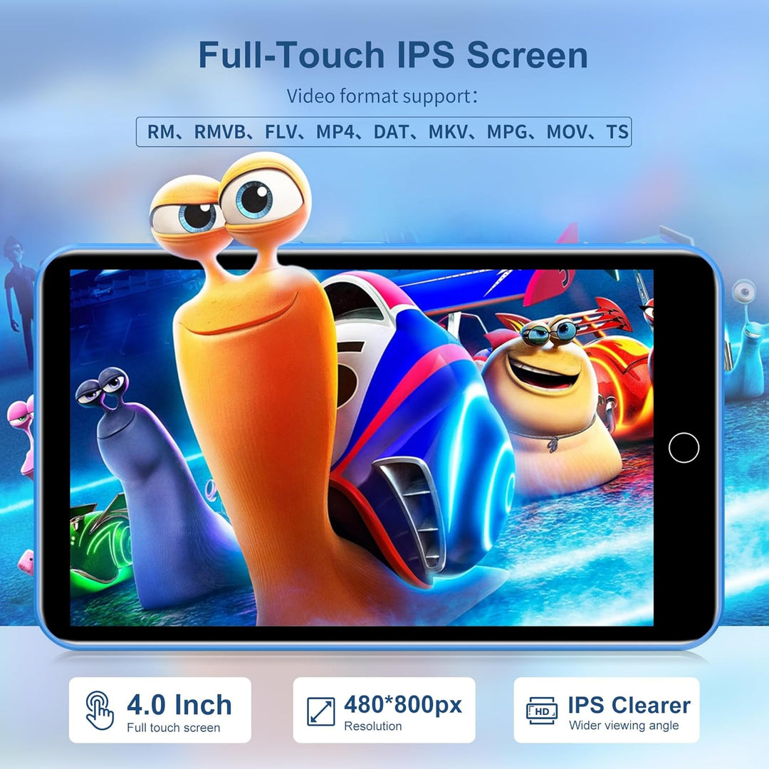 MP3 Player Spotify, 80 GB MP3 Player mit Bluetooth und WiFi, 4-Zoll-Touchscreen, MP4 Player Android,