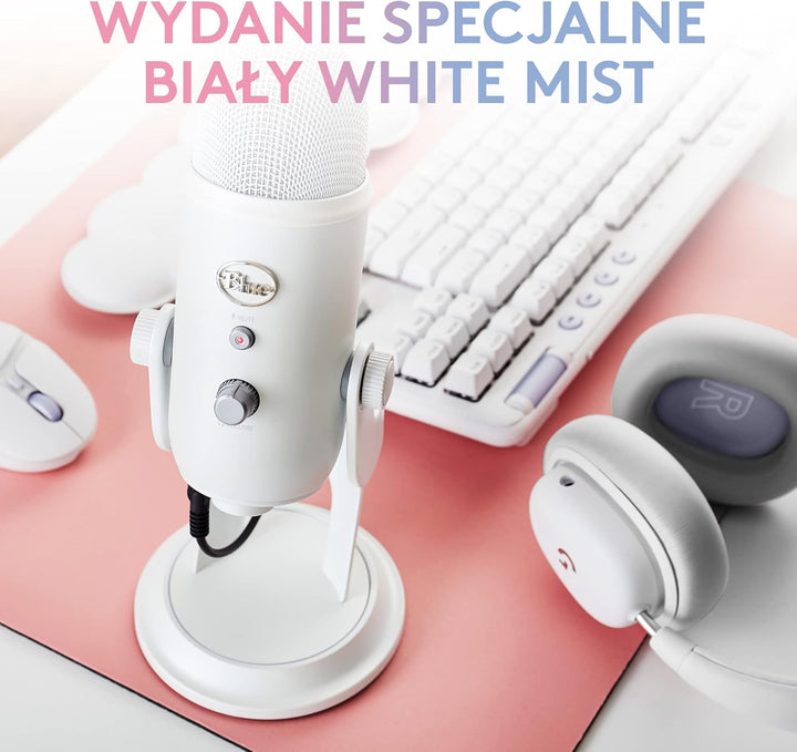 Logitech G Blue Yeti USB-Gaming-Mikrofon in Premiumqualität für Streaming, Blue VO!CE-Software, PC,