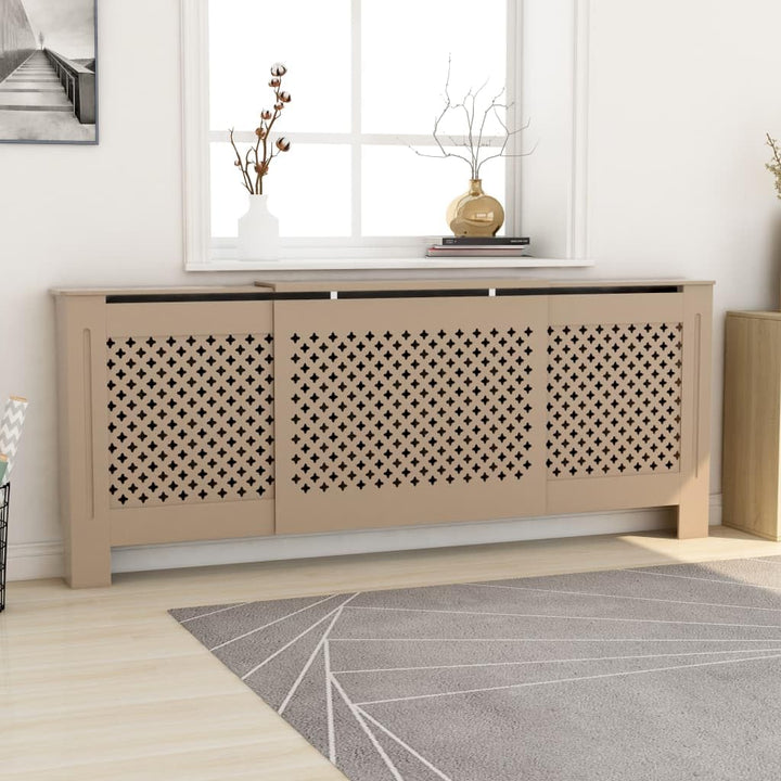 Wohnzimmer Heizkörperabdeckung 205x20.5x81.5 cm MDF Heizkörperverkleidung Dekorative Wabenmuster Des