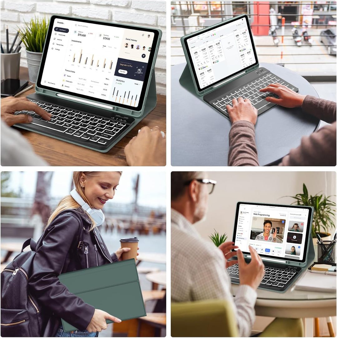 IVEOPPE Tastatur für Samsung Galaxy Tab S9FE/S10FE 10.9", Hülle Tastatur Galaxy Tab S9/S10FE 2025, M