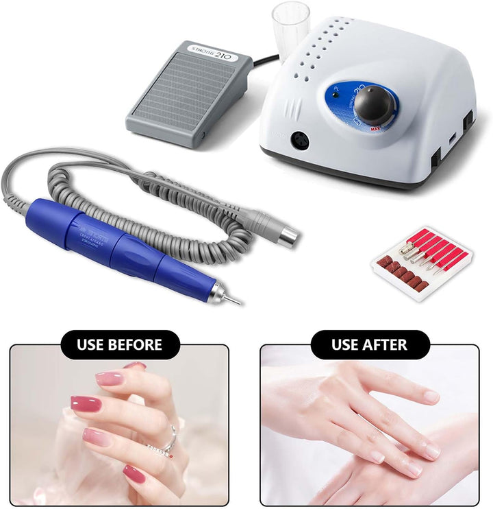 Elektrische Nagelfräser, Elektrische Nagel Maniküre Maschine 2.35 mm Nagelfeilen-Bit Mit Sechs Schle