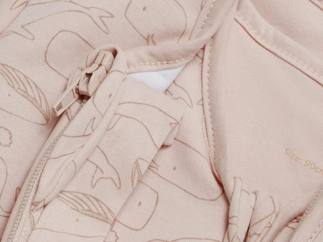 Jollein Unisex Baby Ganzjahres Schlafsack Whales, Pale Pink 110 cm, Whales, Pale Pink 110