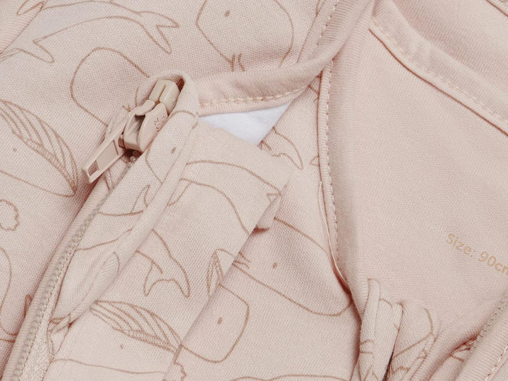 Jollein Unisex Baby Ganzjahres Schlafsack Whales, Pale Pink 110 cm, Whales, Pale Pink 110