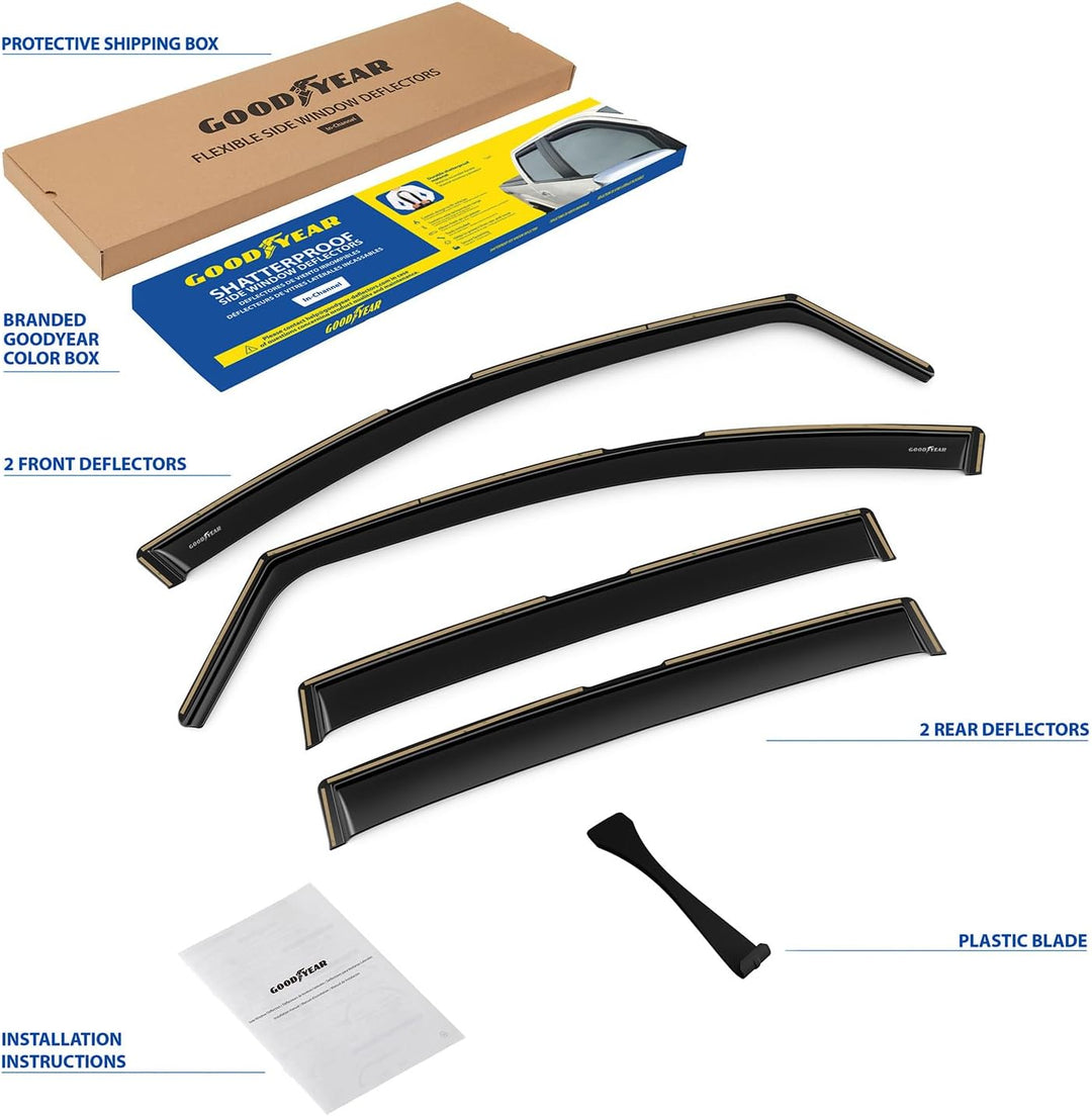 Goodyear Windabweiser für/kompatible mit Kia Sportage 2016-2021 Autofenster Regenschutz, Regenabweis