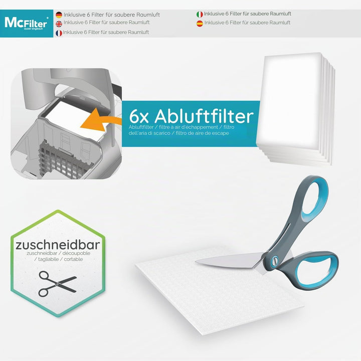 McFilter I 30 Staubsaugerbeutel geeignet für Siemens VS06B112A synchropower Staubsauger I 5-lagiger
