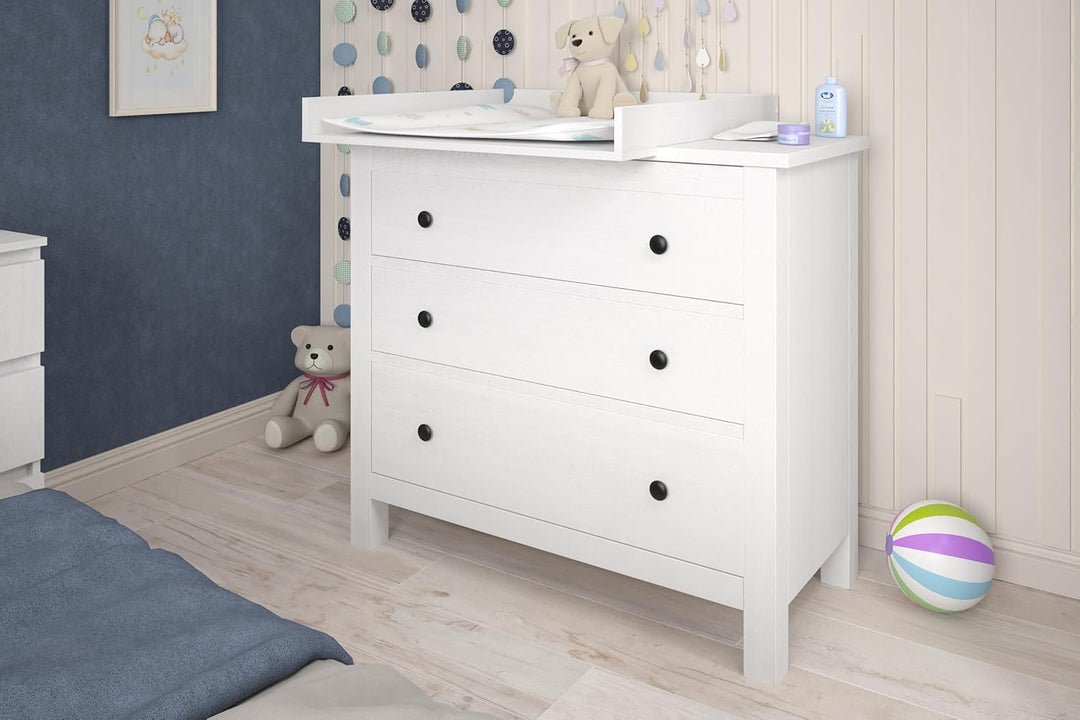 Shefa Kids 801 Universal Wickelaufsatz kompatibel mit Kommoden Malm, Hemnes und Nordli Serie, weiss