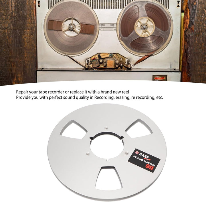 VBESTLIFE Aufnahmebandspule, 1/4 10-Zoll-Leerbandspule, Universelle Aluminiumlegierung, Leere Disc-Ö