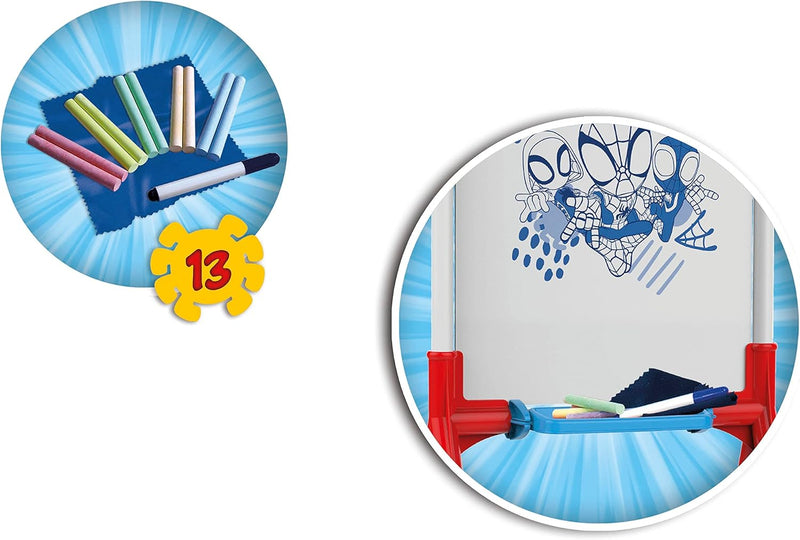 Chicos Spidey 2-in-1-Tafel, inklusive Marker, Kreide, Radiergummi, Material von hoher Festigkeit und