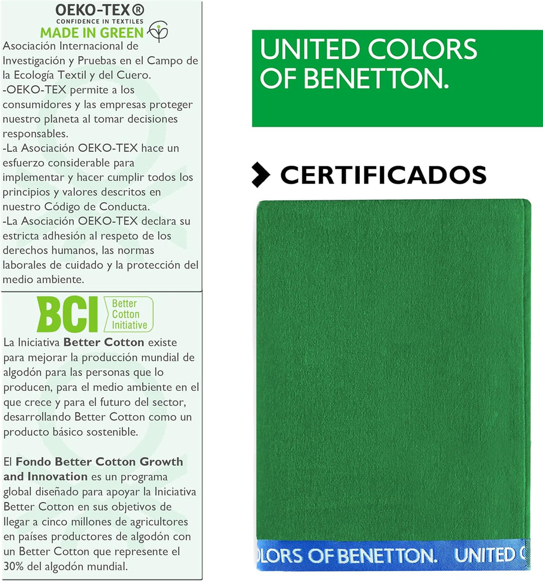 United Farben of Benetton, Set 2 Strandtücher, 90 x 160 cm, 380 g/m², 100% Baumwolle, Grün