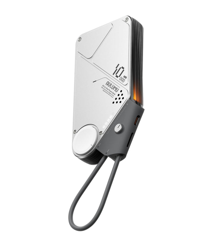Aulumu M10 Magnetische Power Bank für MagSafe Powerbank 10000mAh Schnelllade mit Integrierte Kabel f
