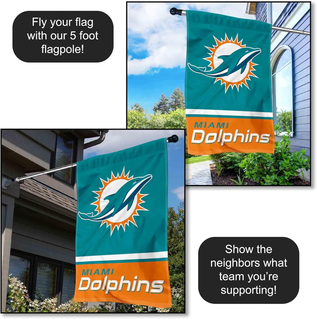 WinCraft Miami Dolphins Two Sided House Flag