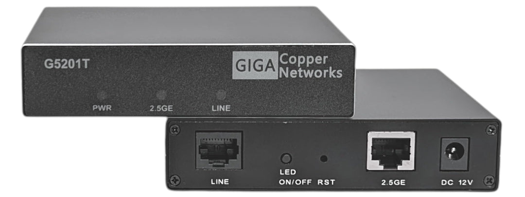 GIGA Copper - G.hn Wave2 MIMO Modem mit 2,5GBit LAN - Gigabit Ethernet über Telefonkabel (2- & 4-Dra