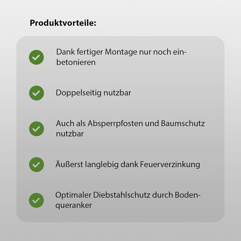 TRUTZHOLM Fahrradanlehnbügel zum Einbetonieren Fahrradständer Anlehnbügel Anlehnständer Poller Ständ