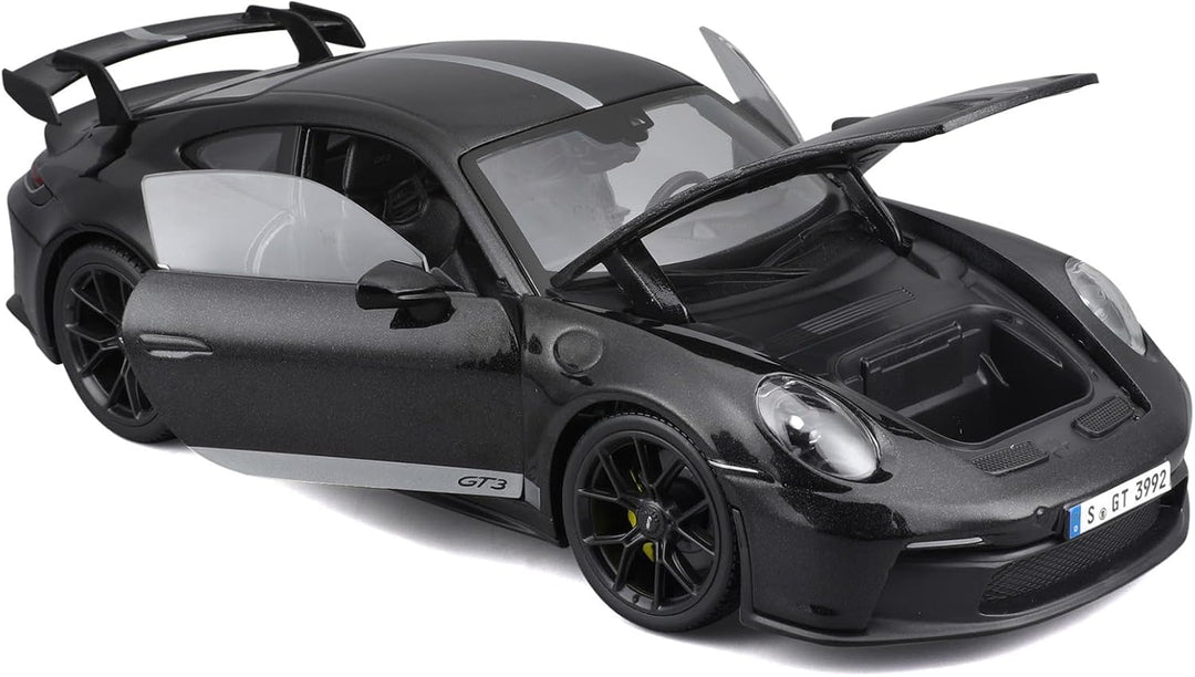 Maisto Porsche 911 GT3 (2022): Modellauto im Massstab 1:18, Türen, Kofferraum und Motorhaube bewegli