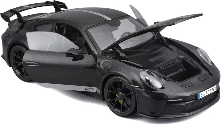 Maisto Porsche 911 GT3 (2022): Modellauto im Massstab 1:18, Türen, Kofferraum und Motorhaube bewegli