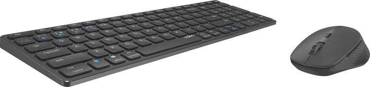 RAPOO | Kabellose Tastatur und Maus 9700M (QWERTY-Tastatur und ergonomische Bluetooth-Maus, kompatib