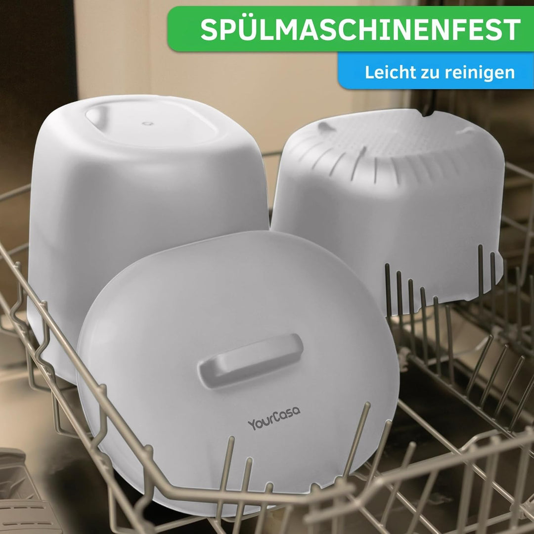 YourCasa Biomülleimer Küche 3,6L - Komposteimer für alltäglichen Biomüll Behälter Spülmaschinenfest