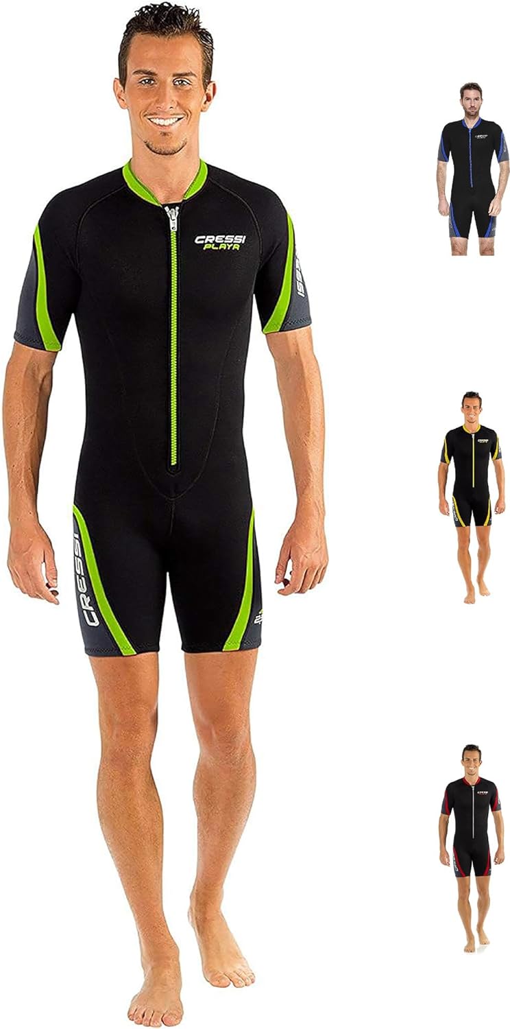 Cressi Playa Man Shorty Wetsuit – Kurzer Neoprenanzug 2.5mm aus Hochelastischem für Herren 2.5mm XXX