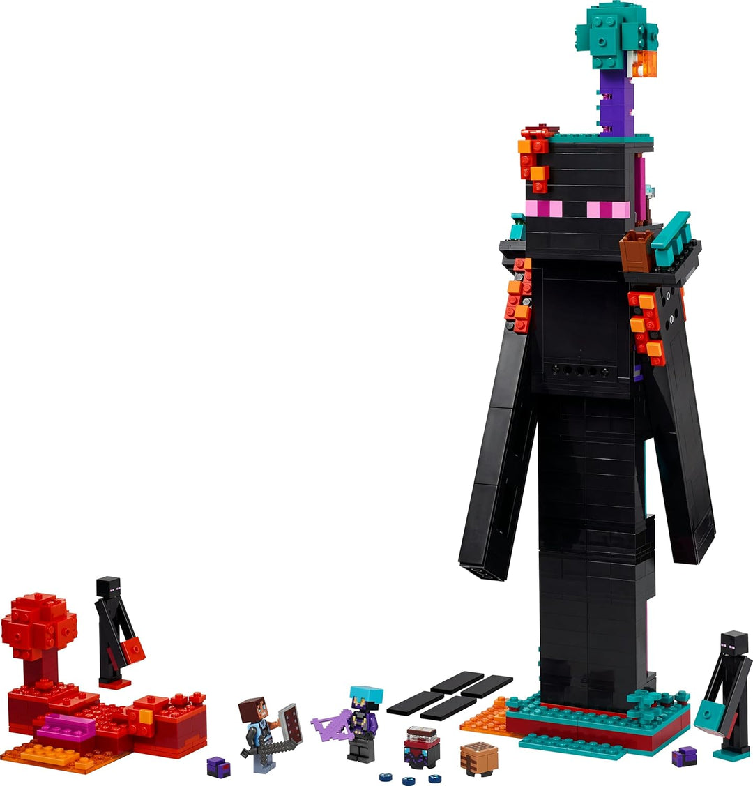 LEGO Minecraft 2in1 Der Enderman-Turm - Modulares Gaming Spielzeug - Lässt Sich in 2 Festungen umbau
