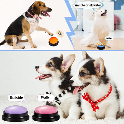 Buzzer Mit Sound Hundeklingel Hunde Buttons Zum Sprechen Recordable Answer Buzzers Katzenklingel 4 S