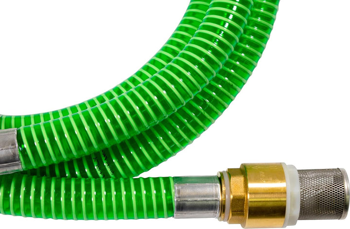 Güde GP 18-401-30 Akku Gartenpumpe, 72 W, 18 V, Blau & 94440 Sauggarnitur KA 4P (Spiral-Ansaugschlau