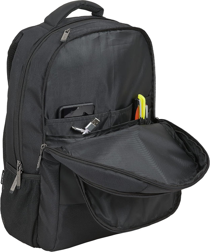 SAFTA Laptop-Rucksack mit Tasche für Tablet und USB-Anschluss, 300 x 160 x 430 mm, Schwarz