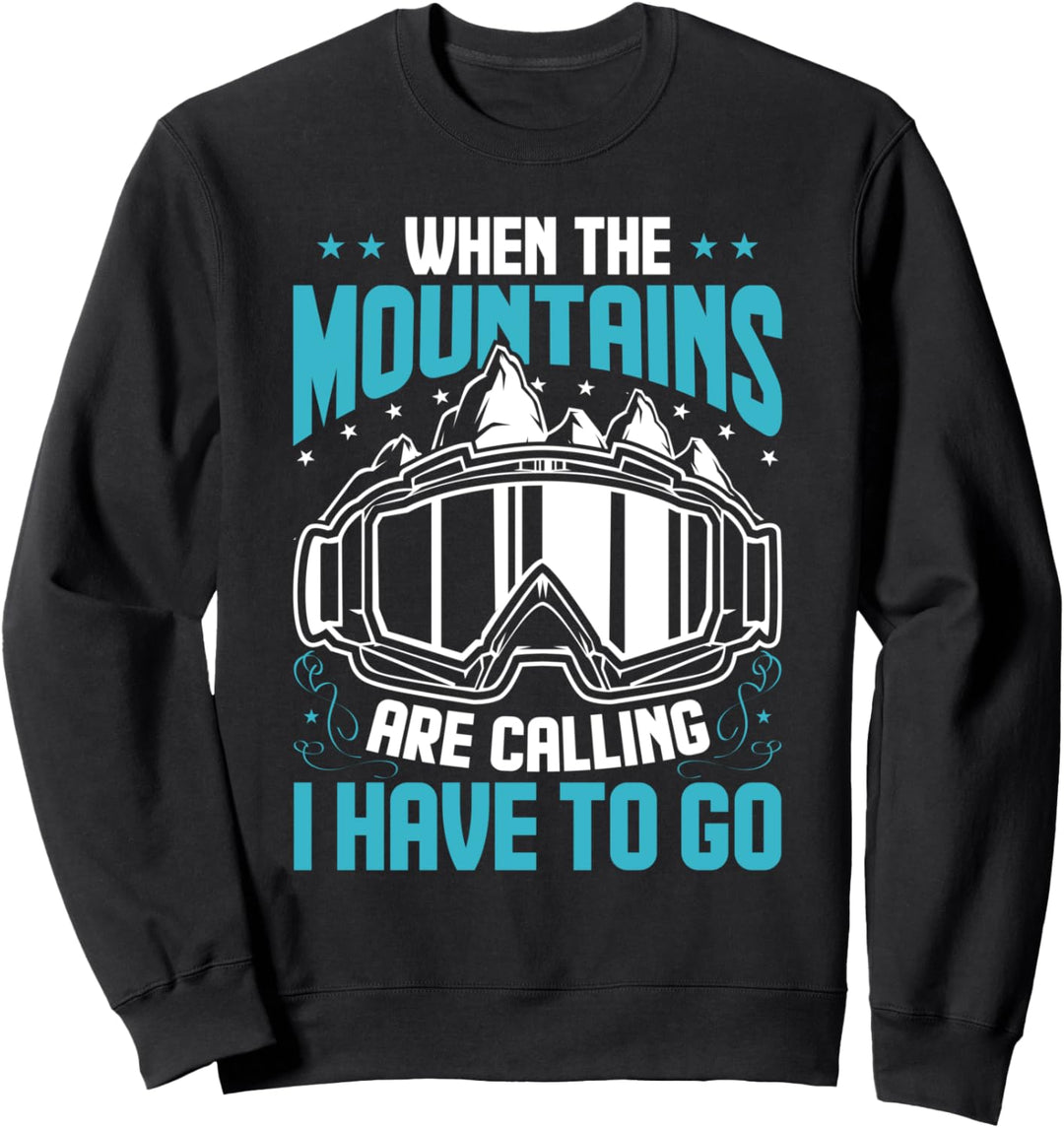 Skiing Winterurlaub Ski Fahrer Tiefschnee Skifahren Sweatshirt