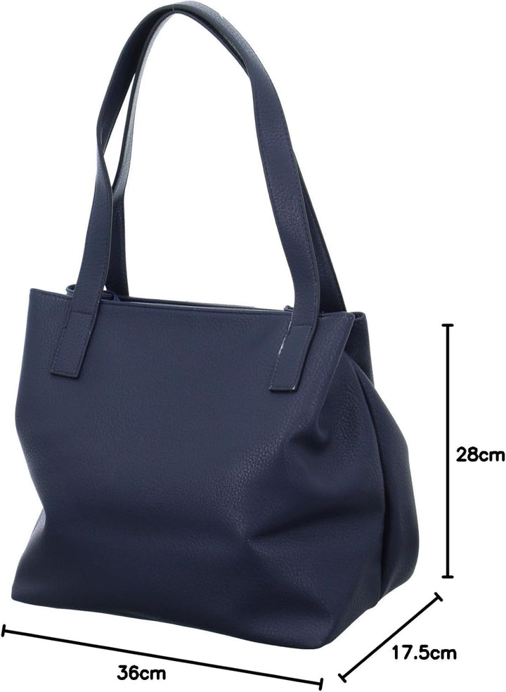 TOM TAILOR bags Miri Zip Damen Shopper Umhängetasche Reissverschluss Blau, Blau