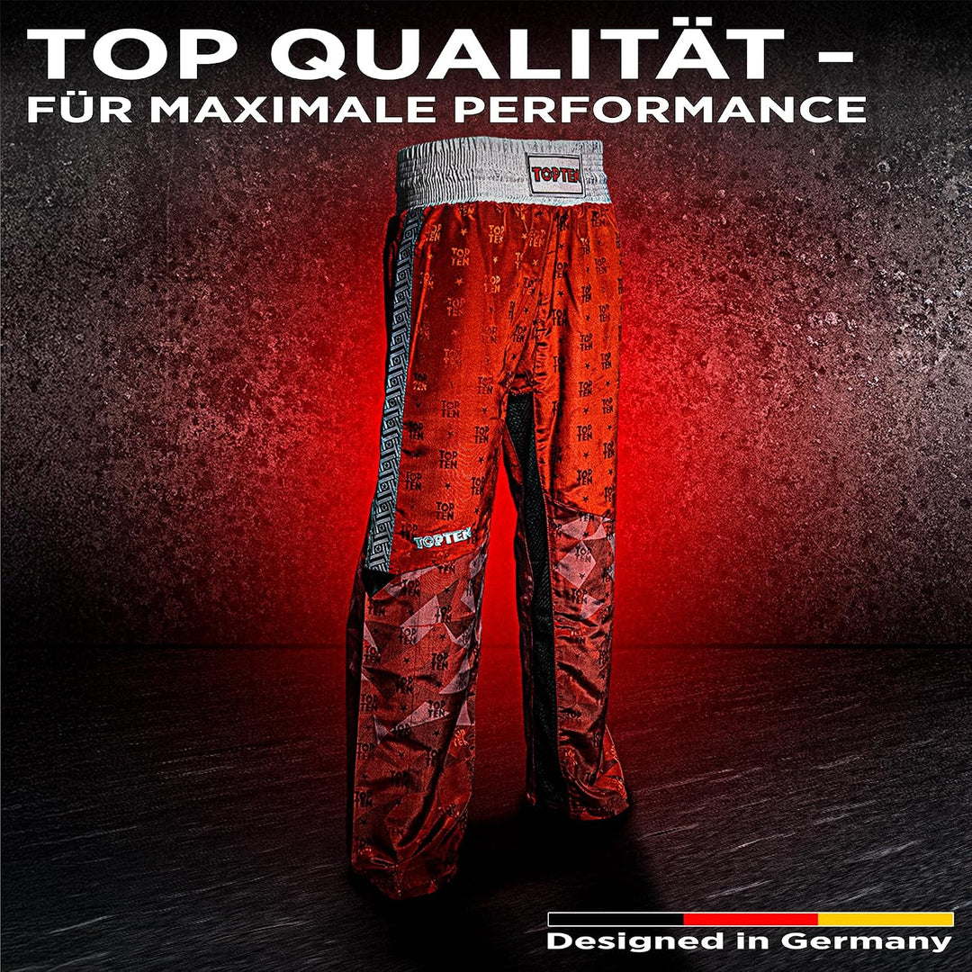 TOP TEN Kickboxhose „Prism“ Rot S, Rot S