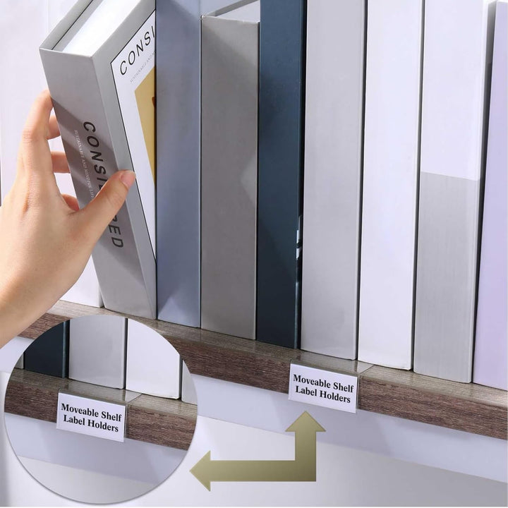 Containlol 30 Stück bewegliche Regaletikettenhalter, transparente Kunststoffregale, Etiketten mit 30
