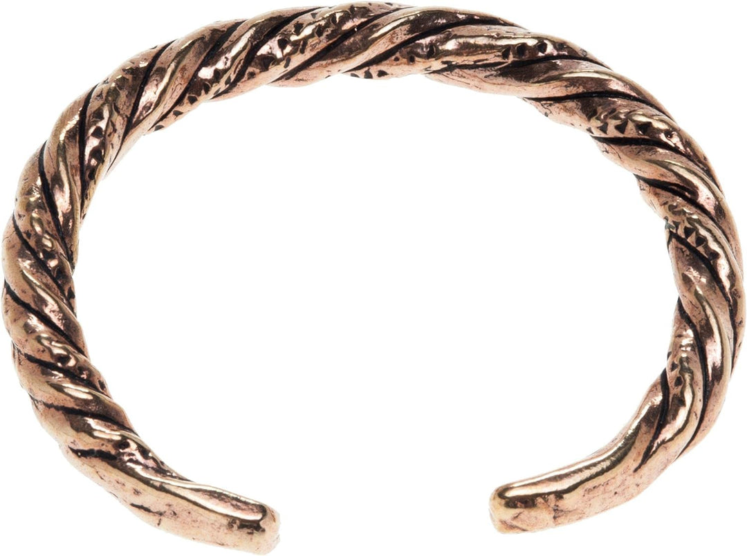 Windalf Wikinger Bronze Armreif FRAYA Ø 6.6 cm Skandinavischer Armschmuck Gekordelt Cosplay Bronzesc