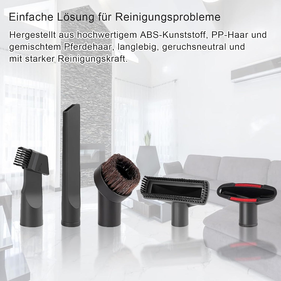 7 Stück Staubsauger Aufsätze, Staubsaugeraufsätze, Geeignet für Staubsauger mit 32-35 MM Innendurchm