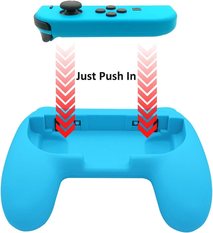 Griffe Halterung für Joy Con Switch & Switch OLED-Modell mit Daumen Griffkappen, (4 Pack) Gummioberf