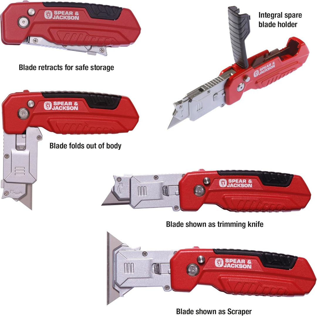 Spear & Jackson SJ1790 2-in-1-Schneidemesser & Schaber Trimm-Messer und Schaber, Trimm-Messer und Sc