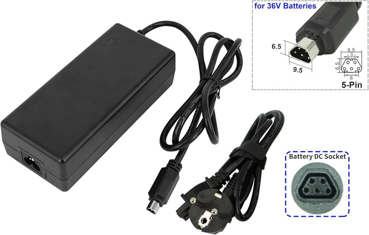 PowerSmart 42V 2,0A Ladegerät Charger Ersatz für SSLC084V42XH Trapezoid 5pin 36V Phylion Akkus Lithi