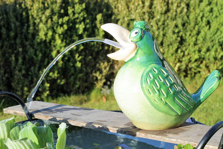 Wasserspeier Vogel grün Solar 17 cm