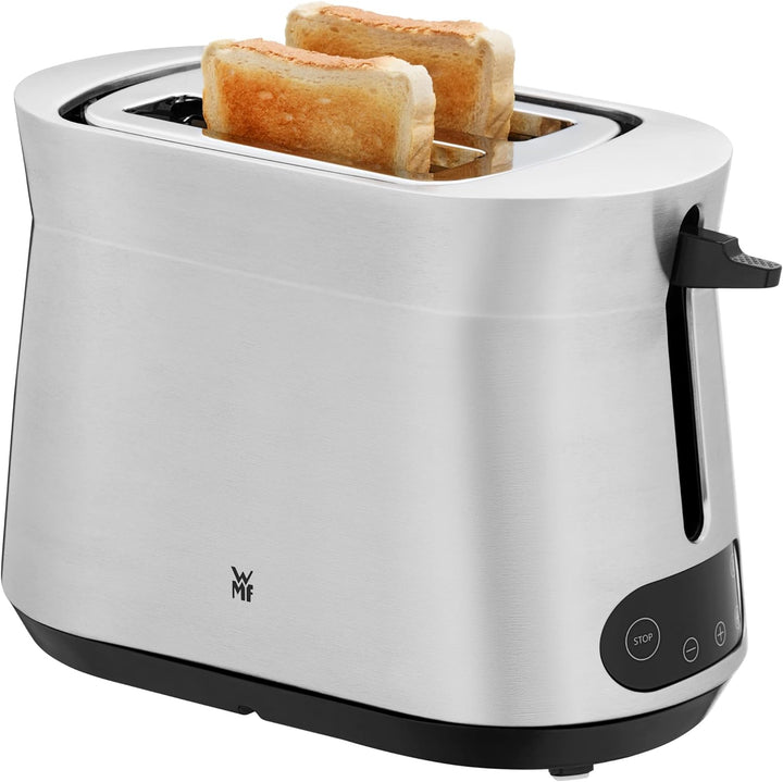 WMF Kineo Toaster Edelstahl, Doppelschlitz Toaster mit Brötchenaufsatz, 2 Scheiben, 10 Bräunungsstuf