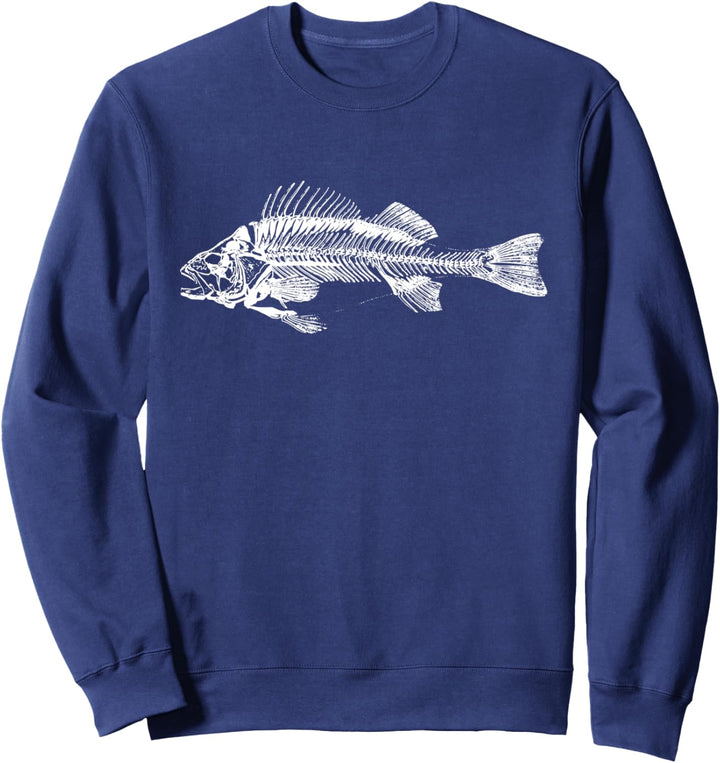 Fisch-Skelett-Fischer-Angel-Geschenk Sweatshirt