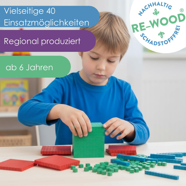 WISSNER R39578.M00 aktiv Lernen-Montessori Dienes Grundsortiment zum Dezimalrechnen 121 Teile-RE-Woo