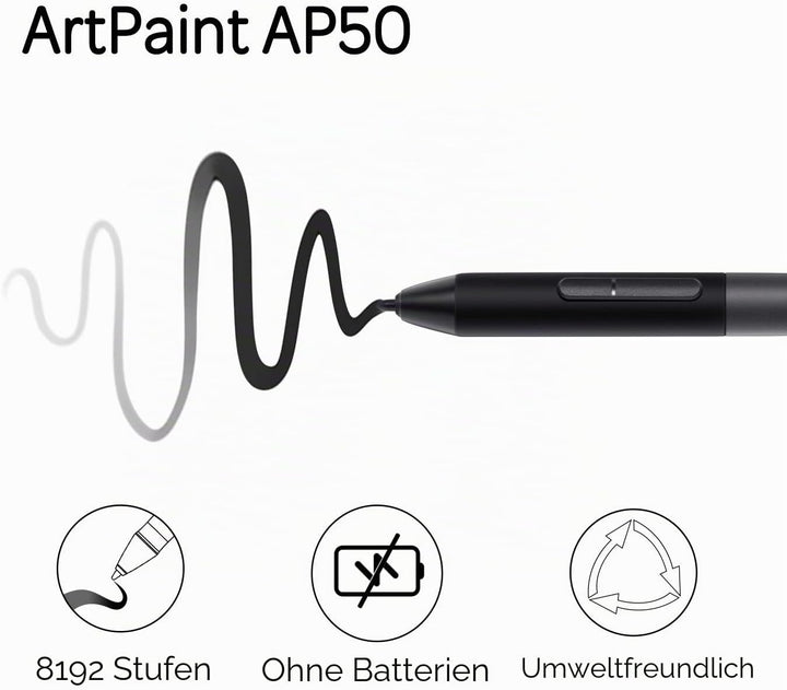GAOMON ArtPaint AP50 Batterielosem Stift für PD1161 / PD1561 / PD156 Pro Grafik-Display
