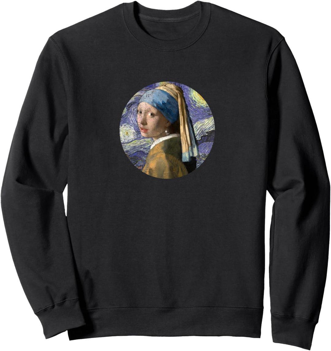 Johannes Vermeer Starry Night Cooles Kunst Geschenk Damen Sweatshirt