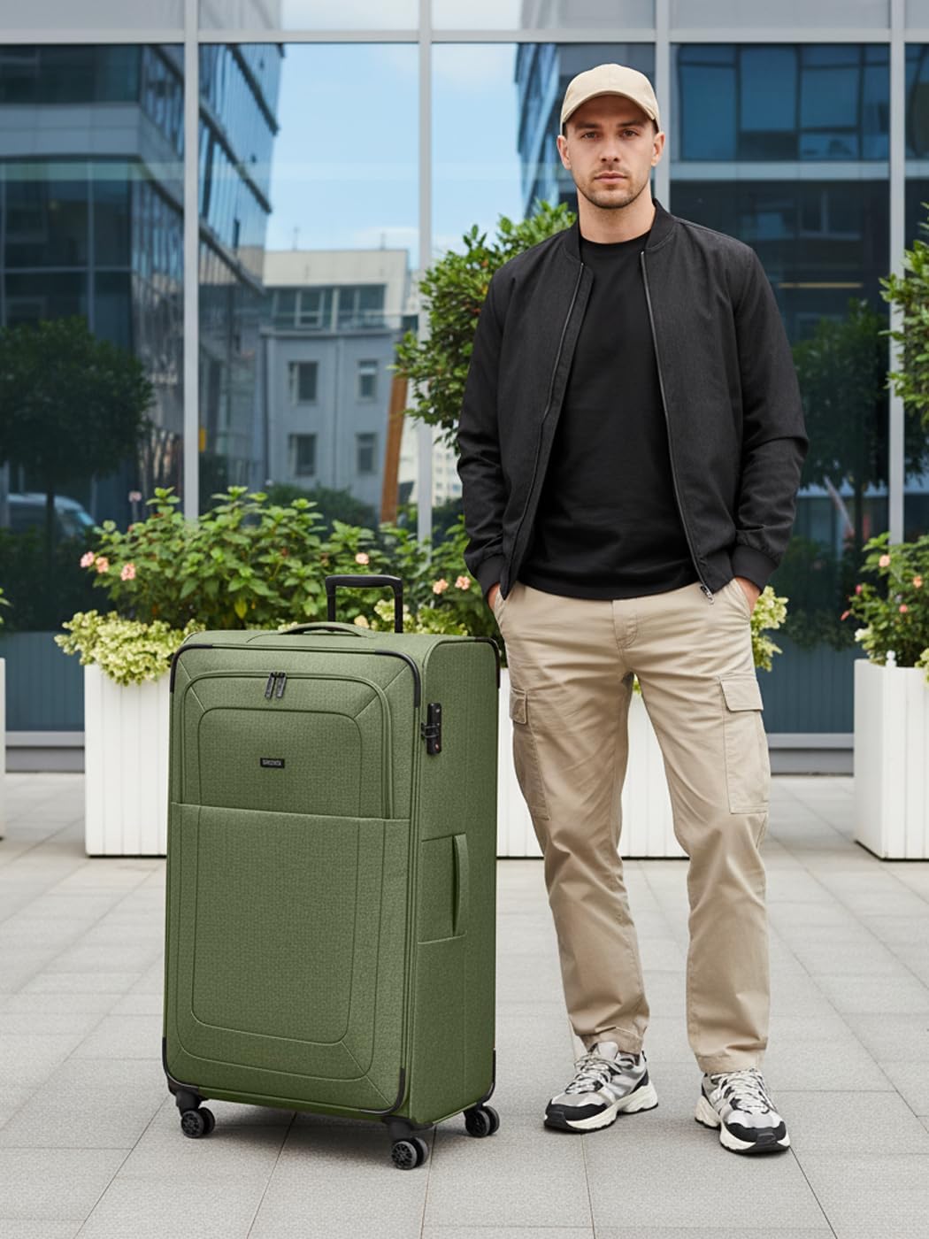 REDOLZ XL Jumbo 4-Rollen Koffer sehr gross 52 x 30 x 90 cm [Sondergrösse] Check-in Trolley mit TSA-S